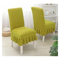 Housses pour Chaises de Salle à Manger Vert 6 Places