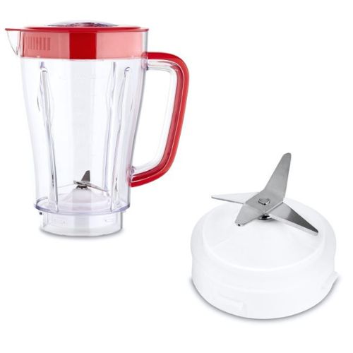 Blendeur Mixeur Ice Crusher UFESA BS4707 avec Verrouillage de sécurité Activa,500W, Bol Plastique, Blanc-Rouge Garantie 3 Mois – Image 2