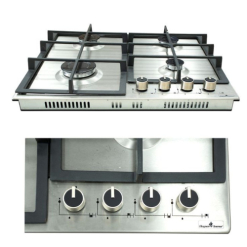 Alternative view of Plaque de Cuisson Encastrable 4 Foyers 58 x 51 cm Gris Superflame, Garantie 6 Mois