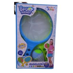 2 Raquettes de Tennis avec Balle, Spont Racket, ROCKET KING Bleu, Vert