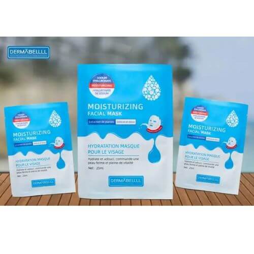 Masque Facial Hydratant pour Visage, Dermabell By RAM, Pack de 6 pièces