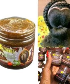 Huile de Cheveux Crystal pour Cheveux et Barbes Touffus Homme, Femme et Enfant 100g