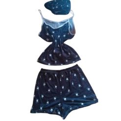 Nuisettes 3 en 1 Chic en Pur Coton doux, Culotte + Démembré et Chapeau Bleu