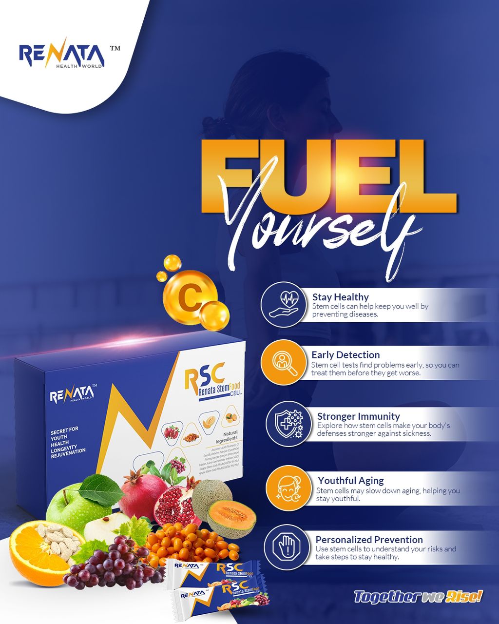 Cellules Souches, 15 Sachets x 1500mg Renata