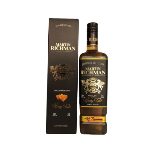 Martin Richman Whisky 70cl, Single Malt Spirit Miel 35%