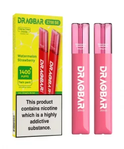 2 Cigarettes Electronique DRAGBAR Pastèque Fraise Z700 SE, 1400 PUFFS