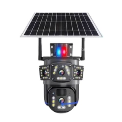 Caméra solaire 4G triple 3 objectifs Full HD haute résolution, Garantie 1 Mois