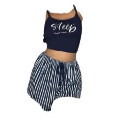 Ensemble Pyjama Sexy Noir en Satin pour Femme