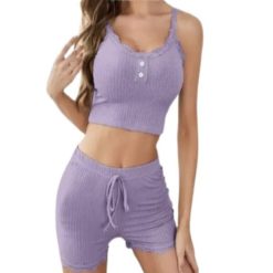 Ensemble de Pyjama en Coton Lingerie Sexy pour Femme