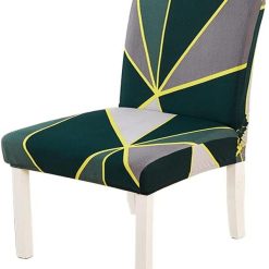 Housses de Chaise Extensibles Imprimées pour Salle à Manger 6 pièces