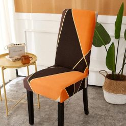 Housses de Chaise Elastique avec Motifs Géométriques pour Salle à Manger 6 pièces