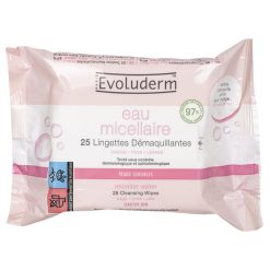 Evoluderm 25 Lingettes Démaquillantes Eau Micellaire