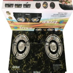 Plaques à Gaz à 2 Foyers en Verre Trempé Lifeway Garantie 1 Mois