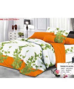 Ensemble de Drap +Taie, Trois Places avec Motif Nature & Énergie