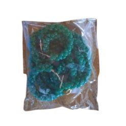 Ensemble collier et boucles D'oreille en perle vert KATOU