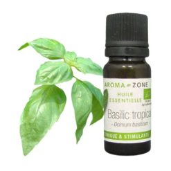 Huile Essentielle de Basilic Tropical , Aroma-Zone - Sérénité du Ventre & de l’Esprit ,10ml et 30ml