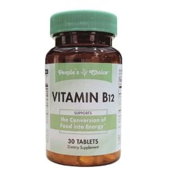 Complément Alimentaire, Vitamin B12 by People's Choice - Pour Énergie Naturelle au Quotidien,30 comprimés