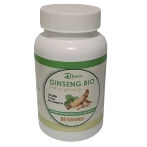 Complément Alimentaire Bloom'n Ginseng Bio à base de Panax ginseng pour renforcer le système immunitaire 90 Gélules