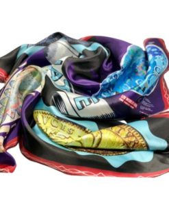 Foulard en 100% Satin 75x75cm Multicolore