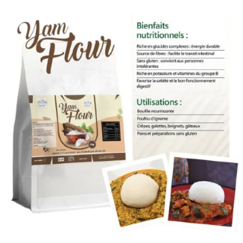 Farine d'Igname 100% BIO Pact Sarl Sans Gluten 1Kg – Image 2