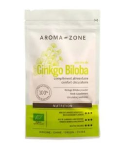 Complément Alimentaire Ginkgo Biloba Aroma-Zone Pour Booster Votre Clarté Mentale et Votre Bien-être Circulatoire 80g