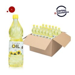 Carton de 12 Bouteilles Extra Oil, Huile de Tournossol,1L