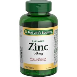 Complément Alimentaire pour soutenir la fonction immunitaire NATURE'S BOUNTY ZINC CHÉLATÉ, 200 comprimés