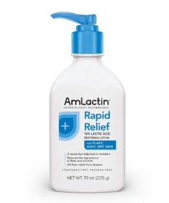 Lotion réparatrice 15 % d'acide lactique sans parfum Rapid Relief AMLACTIN 225g