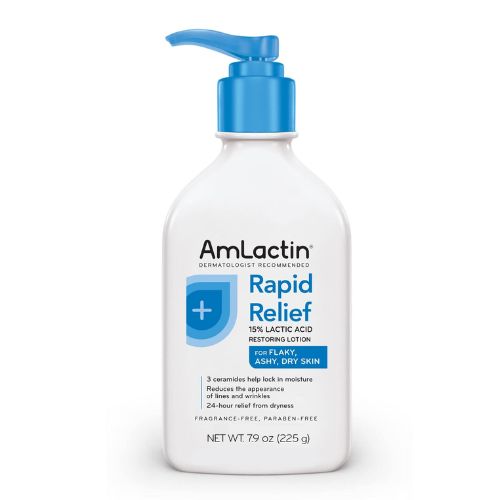 Lotion réparatrice 15 % d'acide lactique sans parfum Rapid Relief AMLACTIN 225g