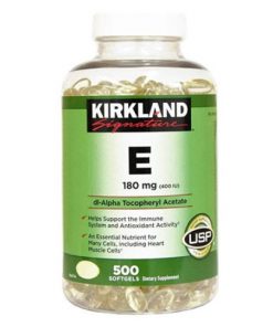 Complément Alimentaire vitamine E pour la santé cardiaque KIRKLAND SIGNATURE400 UI, 500 gélules