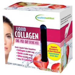 Complément alimentaire liquide - Nutrition intense de la peau, cheveux et ongles Applied Nutrition Arômes fraise tropicale et kiwi, 30 ampoules