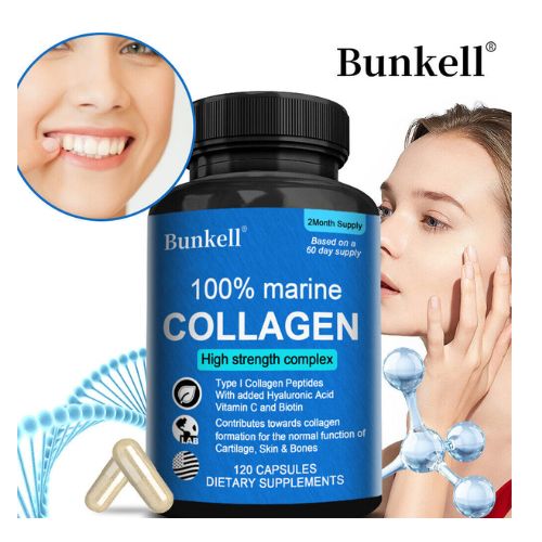 100% Protéines de Collagène Marin 120 Capsules