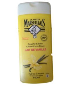 Crème de douche et bain extra douce au lait de vanille PETIT MARSEILLAIS 650ml