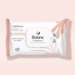 Lingettes au lait de toilette pour bébé BIOLANE 72 lingettes