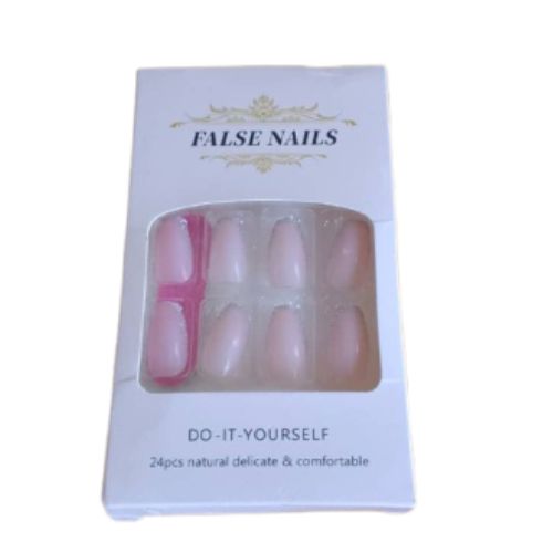 Boîte de 24 faux ongles à coller soi-même FALSE Nails Do-it-yourself