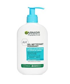 Gel nettoyant moussant visage à L’Acide Hyaluronique Argile et Céramides AH GARNIER 250ml