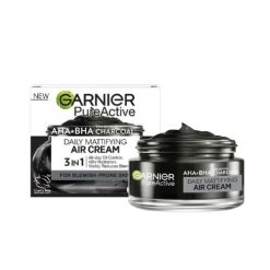Crème Matifiante 3 en 1 Anti-imperfections AHA + BHA & Charcoal Air GARNIER 50ml