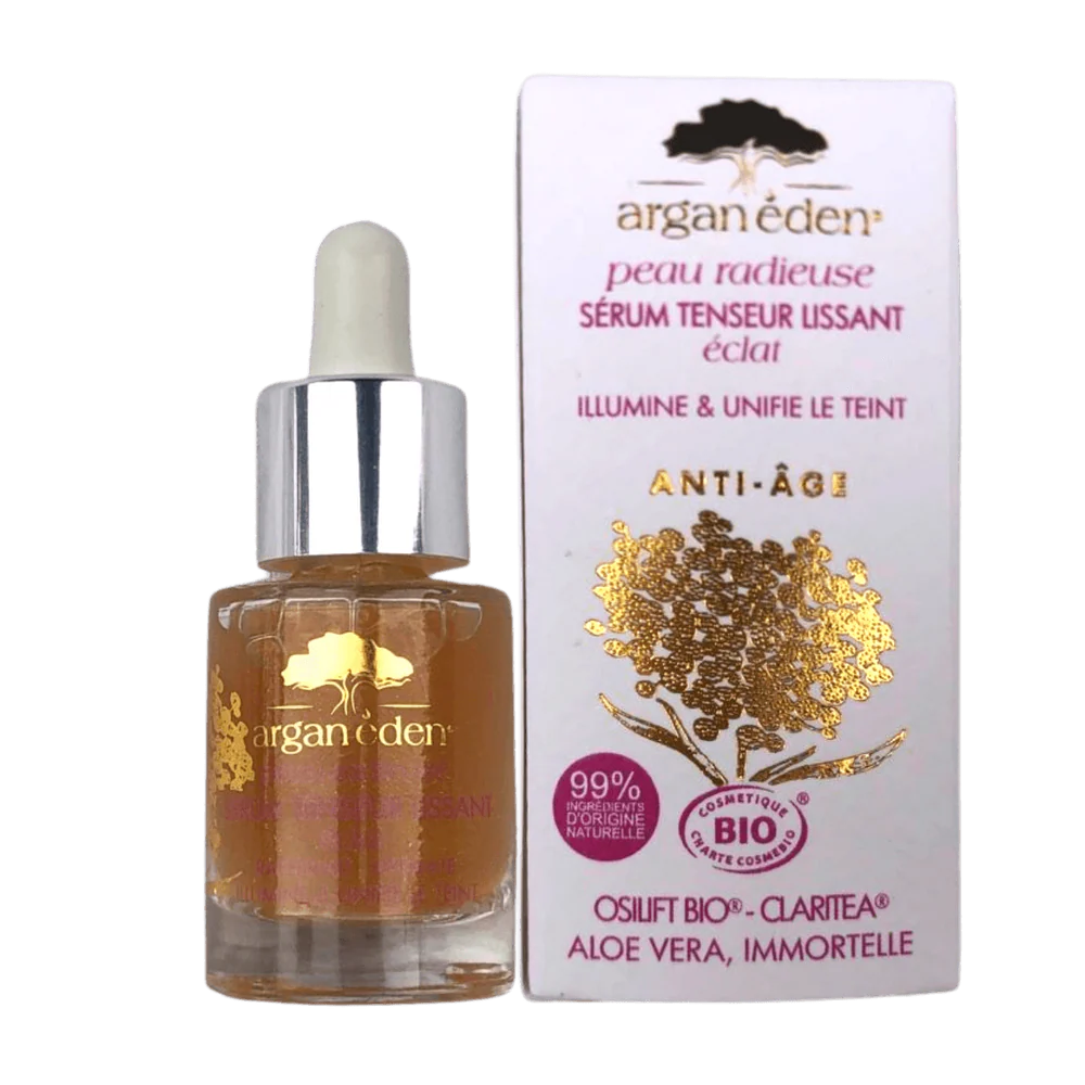 Sérum Lissant éclat Peau Radieuse Certifié Bio ARGANEDEN 15ml