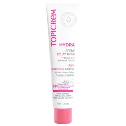 Crème Hydra+ Ultra Hydratante Eclat Riche Topicrem 40 ML