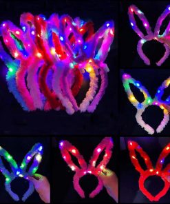 Serre-tête oreilles de lapin LED