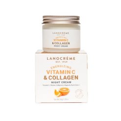 Crème de nuit énergisante à la vitamine C et au collagène LANOCREME 50g