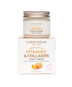Crème de nuit énergisante à la vitamine C et au collagène LANOCREME 50g