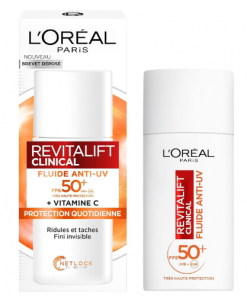 Fluide Anti-UV SPF50+ Vitamine C REVITALIFT CLINICAL L’ORÉAL 50ml