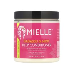 Après-shampooing intense au Babassu et menthe pour tous types de cheveux MIELLE 227g