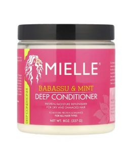 Après-shampooing intense au Babassu et menthe pour tous types de cheveux MIELLE 227g