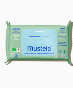60 Lingettes nettoyantes compostables MUSTELA