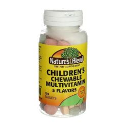 Complément alimentaire multivitaminés à croquer pour enfants NATURE'S BLEND 100comprimés