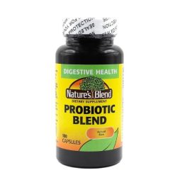 Complément alimentaire mélange probiotique pour faciliter la digestion NATURE'S BLEND 100gélules blanches