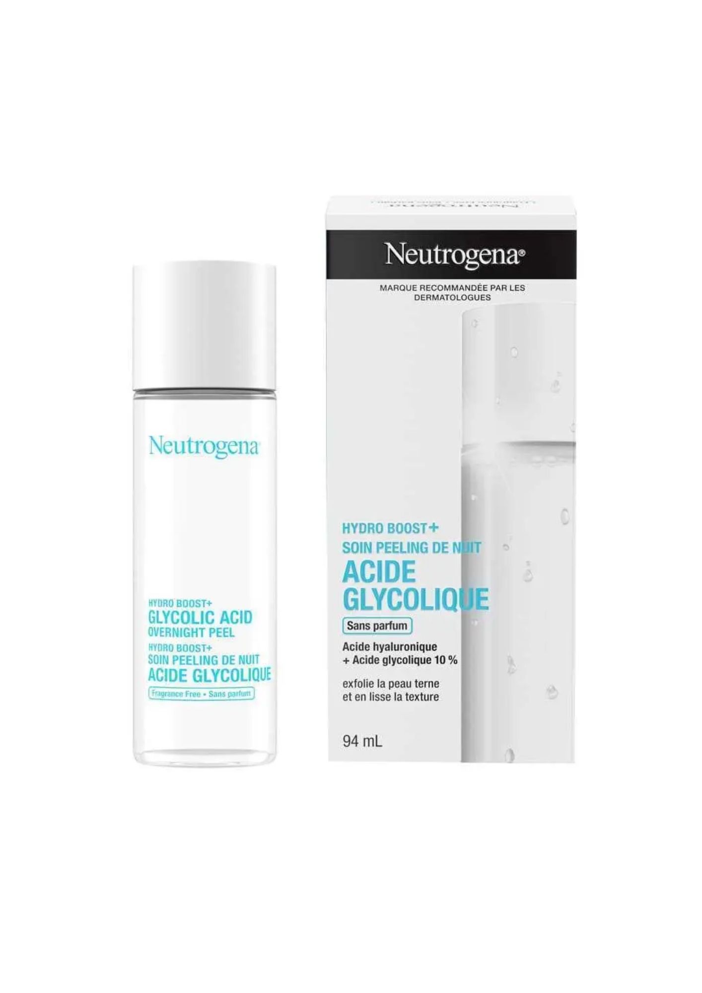Soin peeling de nuit a l'acide glycolique Hydro boost+ NEUTROGENA 94ml