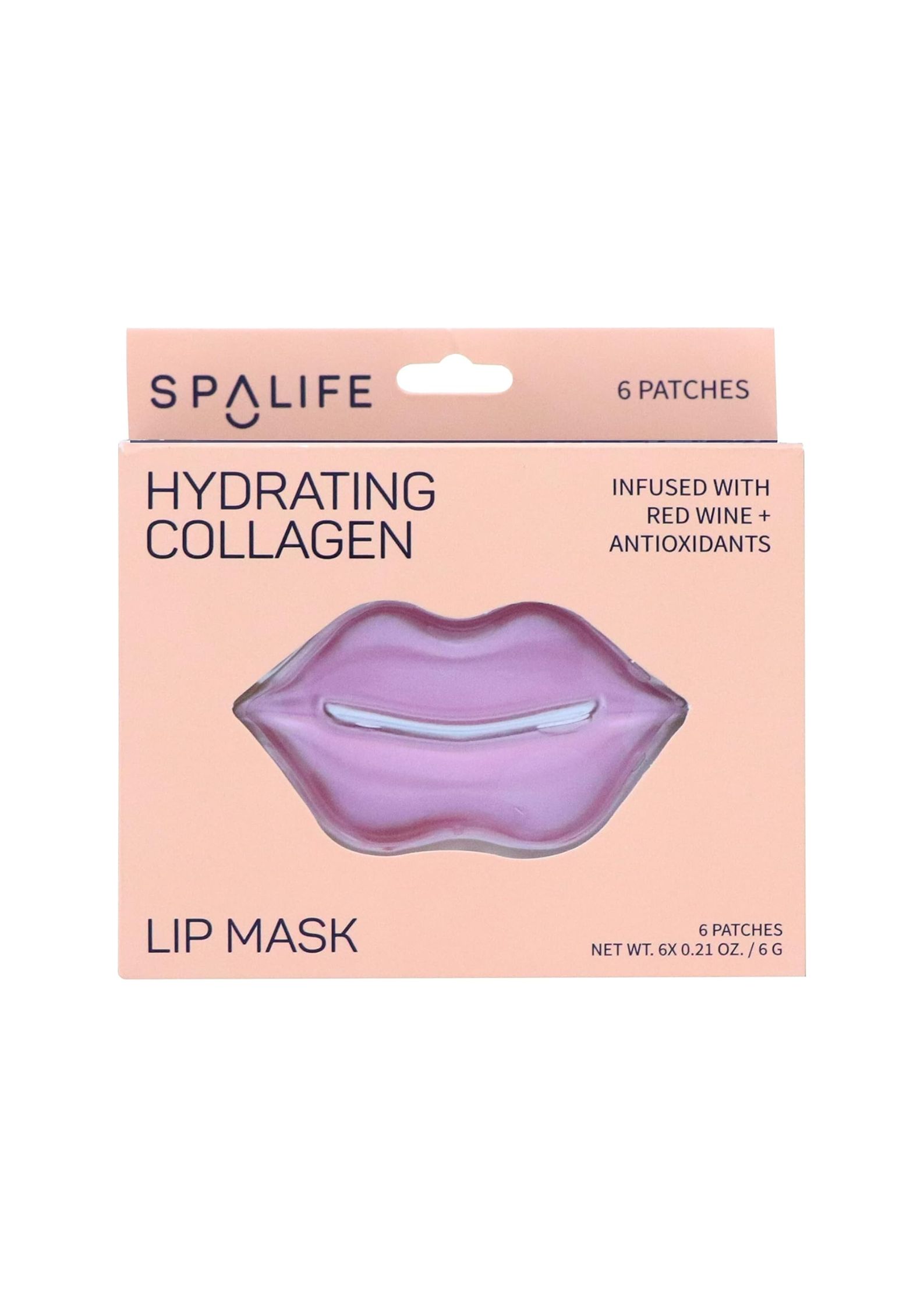 Masque à lèvres hydratant au collagène et au vin rouge SPALIFE 6pcs